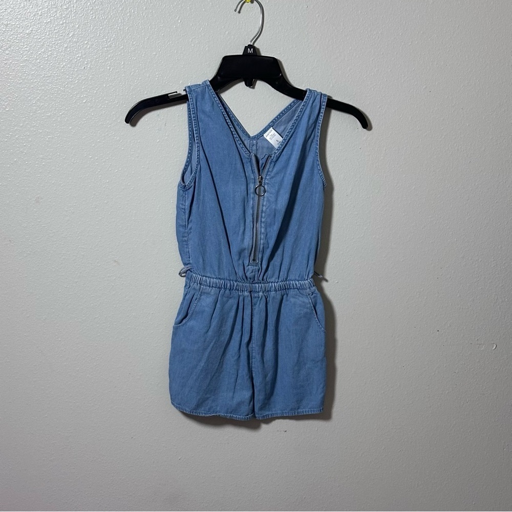 Justice Girls Denim Romper Shorts Size S (7/8).